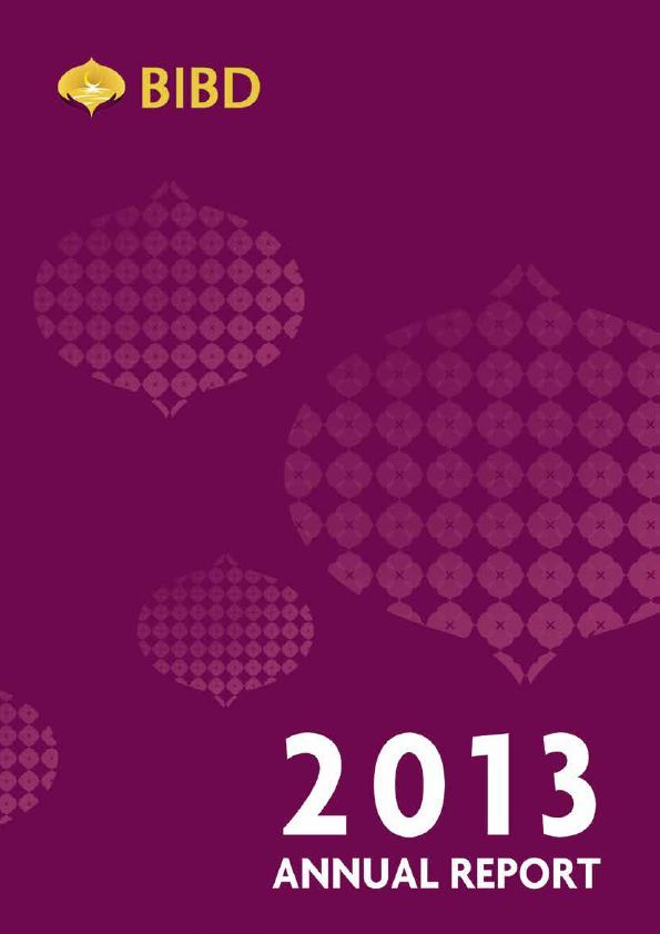 BIBD Annual Report 2013 cover